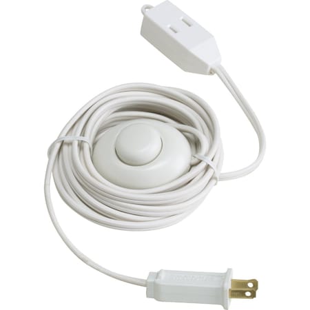 All-Source Extension Cord, 18 AWG, 18/2, 1 Outlets, White, 15 ft FS-PT2182-15X-WH